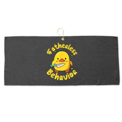 Fatherless Behavior Knife Duck Cute Design Large Microfiber Waffle Golf Towel