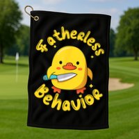 Fatherless Behavior Knife Duck Cute Design Golf Towel