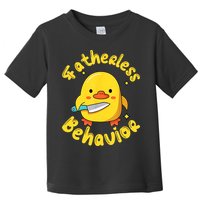 Fatherless Behavior Knife Duck Cute Design Toddler T-Shirt