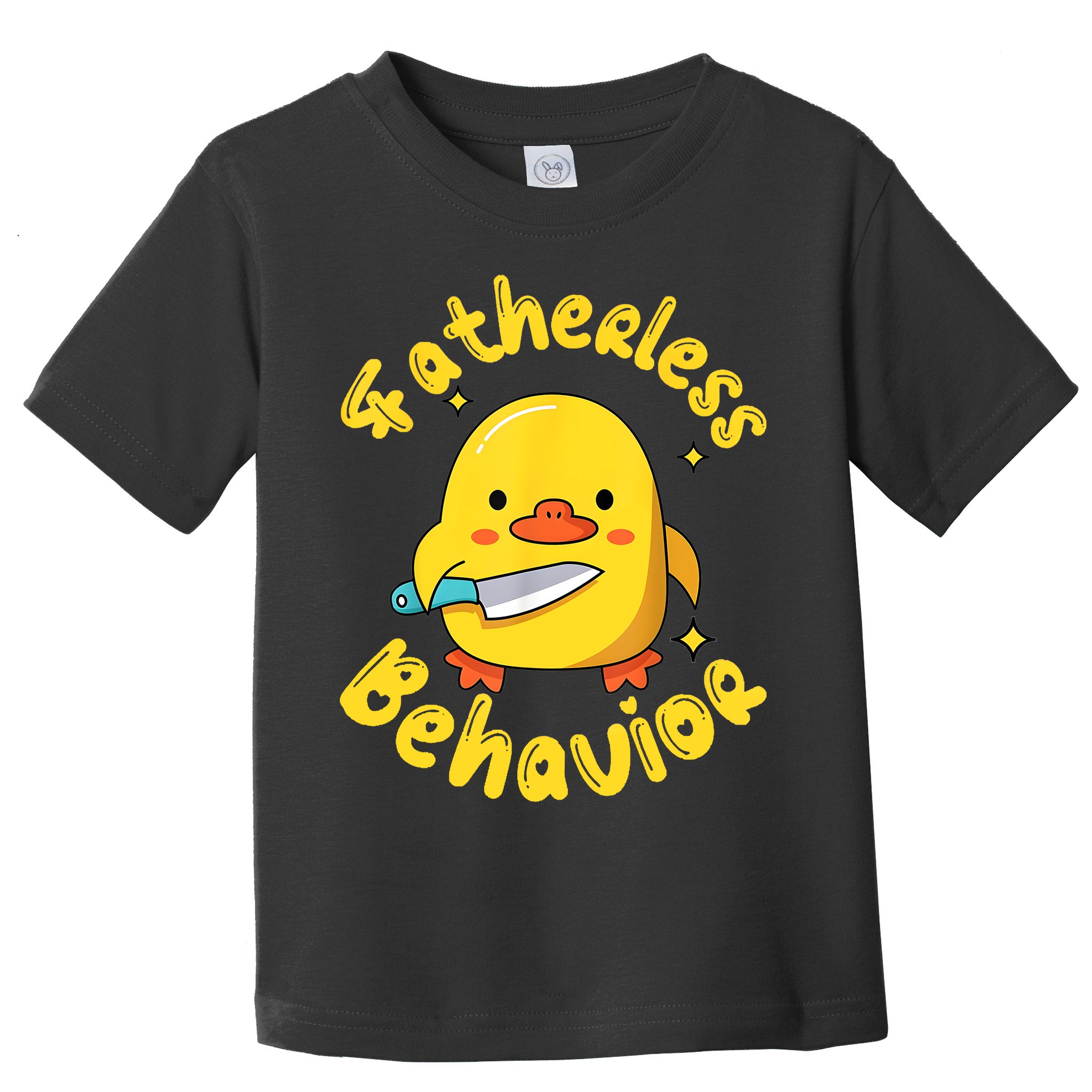Fatherless Behavior Knife Duck Cute Design Toddler T-Shirt