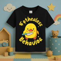 Fatherless Behavior Knife Duck Cute Design Toddler T-Shirt