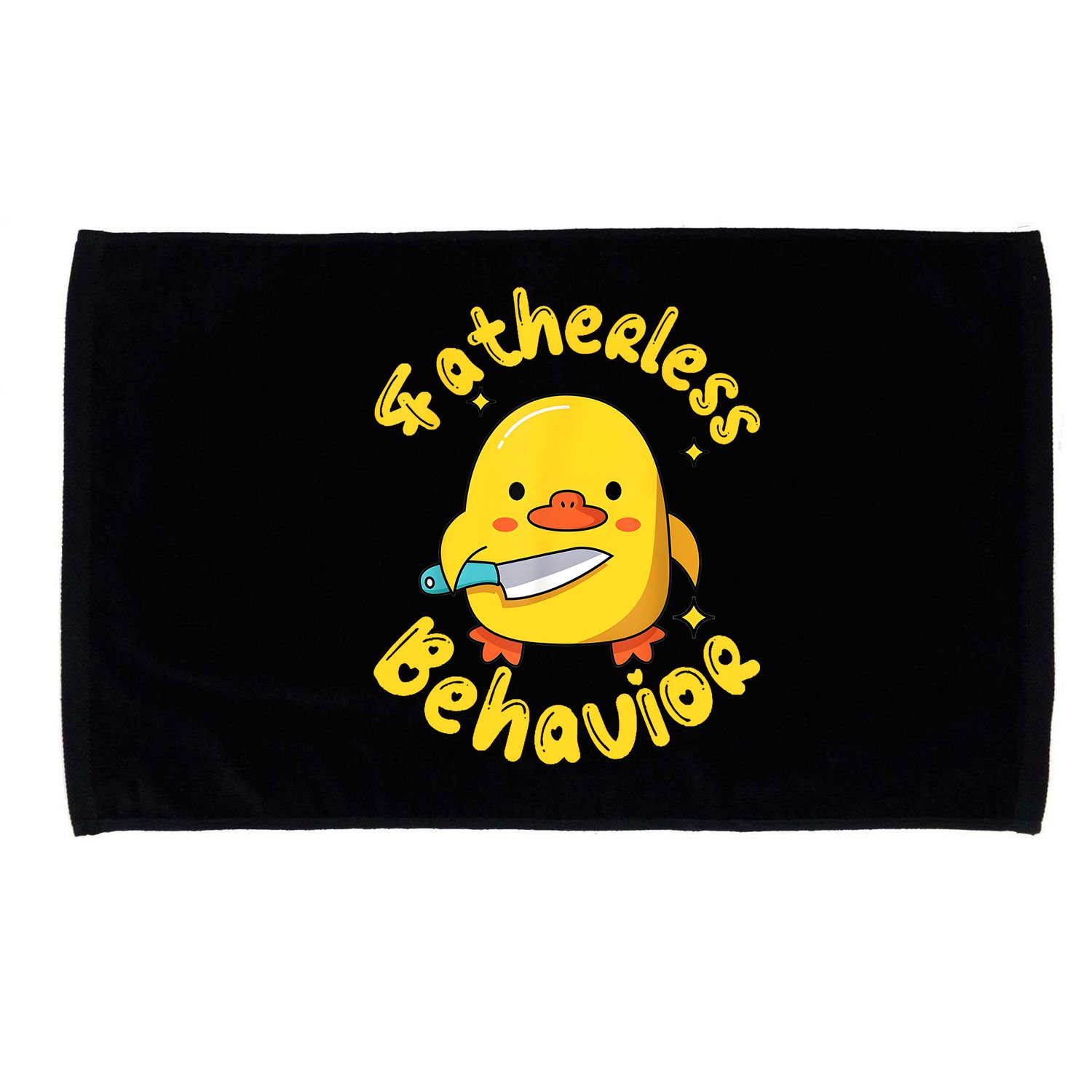Fatherless Behavior Knife Duck Cute Design Microfiber Hand Towel