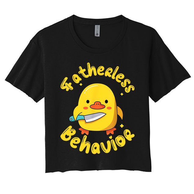 Fatherless Behavior Knife Duck Cute Design Crop Top