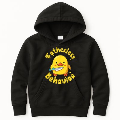 Fatherless Behavior Knife Duck Cute Design Kids Hoodie