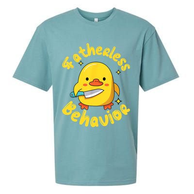 Fatherless Behavior Knife Duck Cute Design Sueded Cloud Jersey T-Shirt