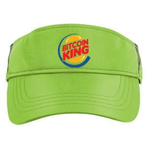 Funny Bitcoin King Logo Adult Drive Performance Visor