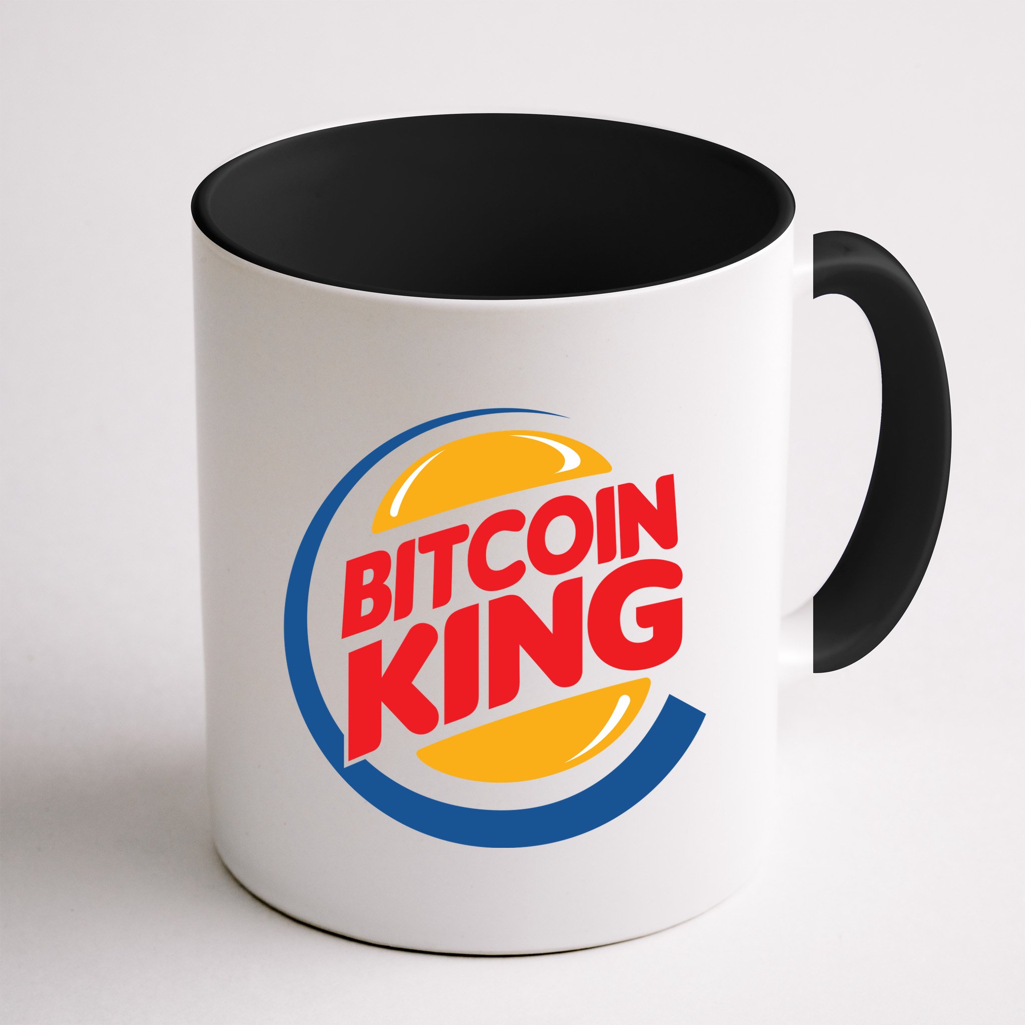 Funny Bitcoin King Logo Mug