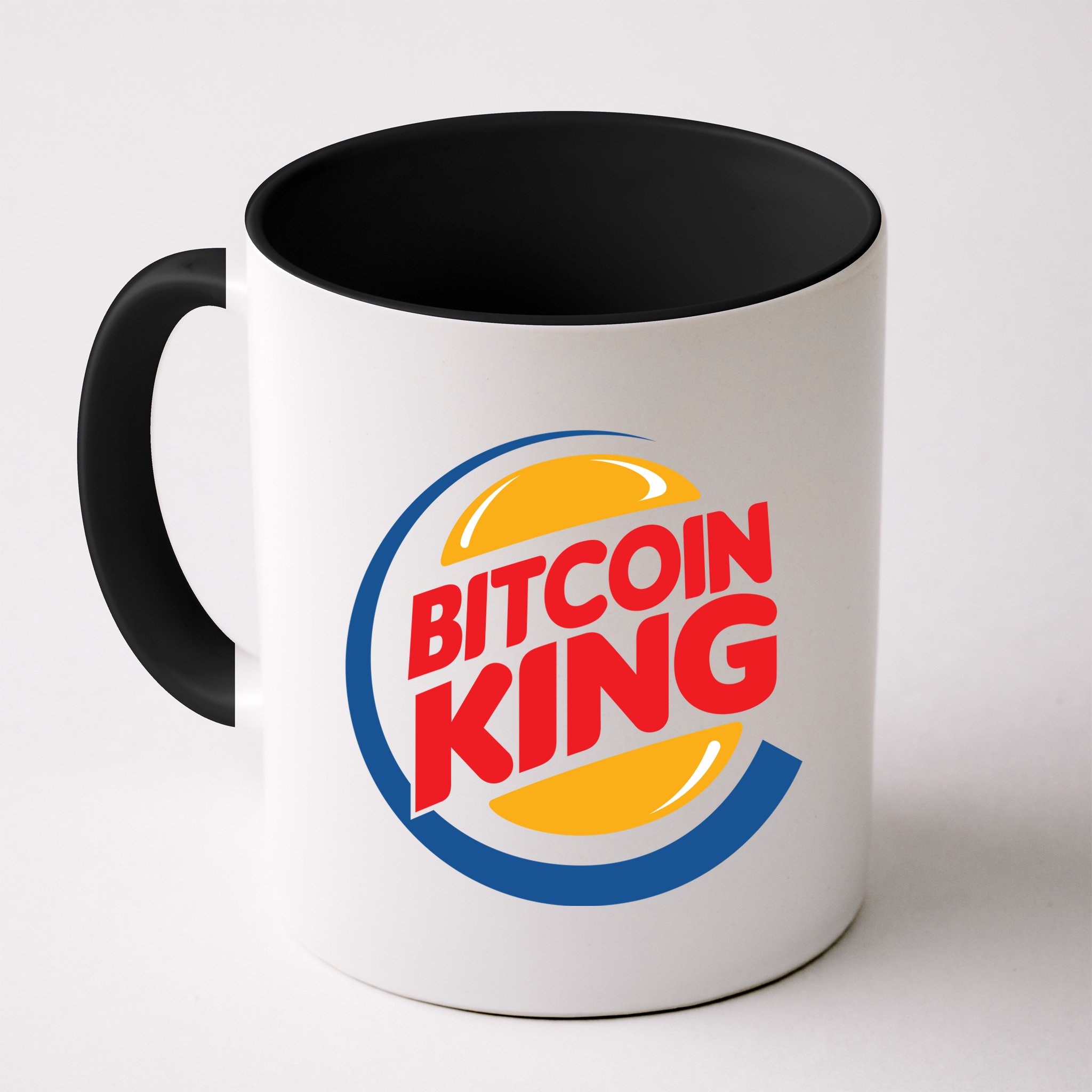 Funny Bitcoin King Logo Mug