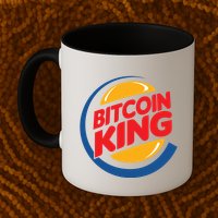 Funny Bitcoin King Logo Mug