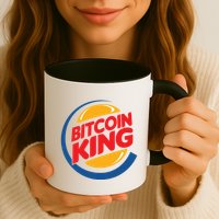 Funny Bitcoin King Logo Mug