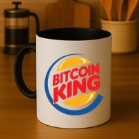 Funny Bitcoin King Logo Mug