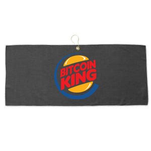 Funny Bitcoin King Logo Large Microfiber Waffle Golf Towel