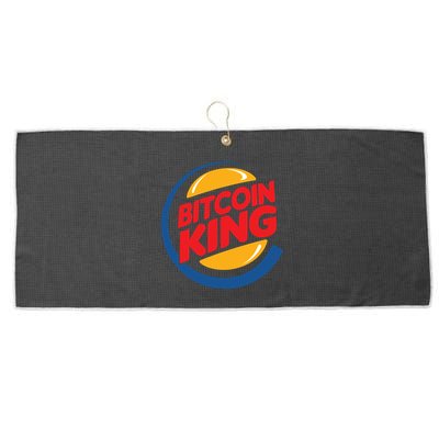 Funny Bitcoin King Logo Large Microfiber Waffle Golf Towel