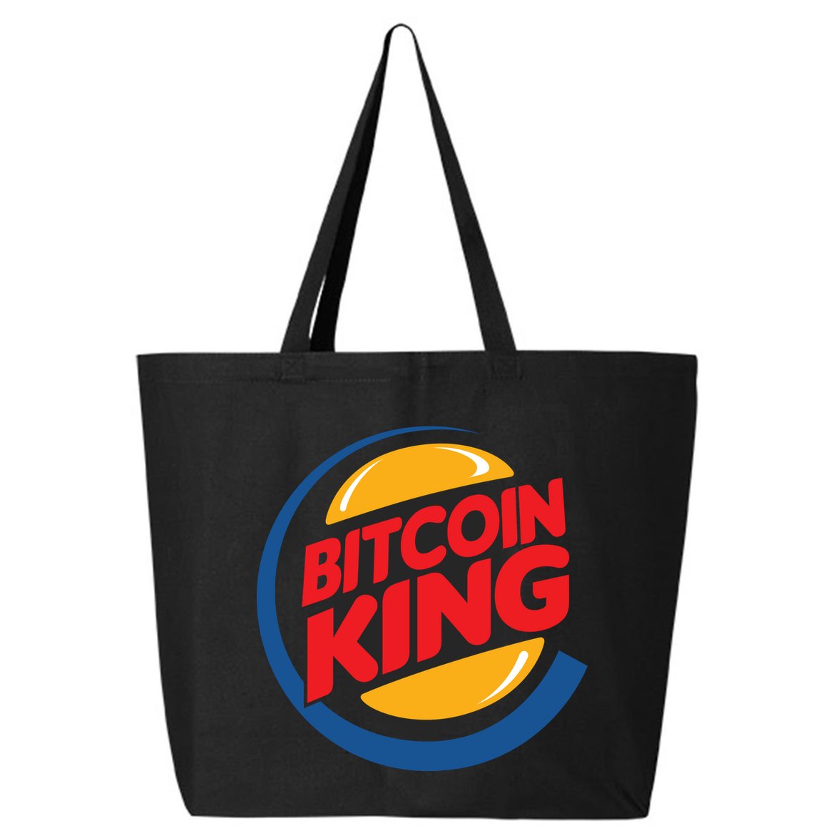 Funny Bitcoin King Logo 25L Jumbo Tote