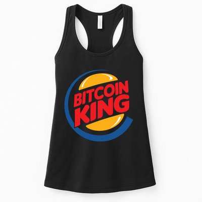 Funny Bitcoin King Logo Womens Tank Top