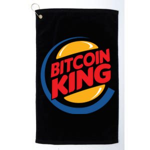 Funny Bitcoin King Logo Platinum Collection Golf Towel