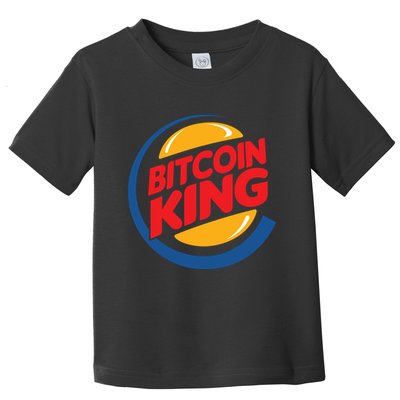 Funny Bitcoin King Logo Toddler T-Shirt