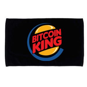 Funny Bitcoin King Logo Microfiber Hand Towel