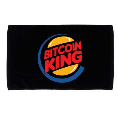 Funny Bitcoin King Logo Microfiber Hand Towel
