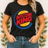 Funny Bitcoin King Logo Womens T-Shirt
