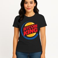 Funny Bitcoin King Logo Womens T-Shirt