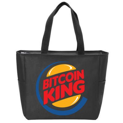 Funny Bitcoin King Logo Zip Tote Bag