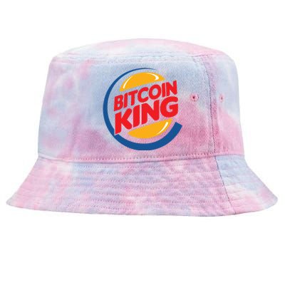 Funny Bitcoin King Logo Tie-Dyed Bucket Hat