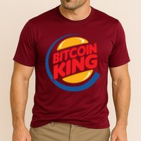 Funny Bitcoin King Logo Performance Shirt