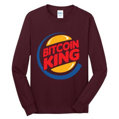 Funny Bitcoin King Logo Tall Long Sleeve T-Shirt