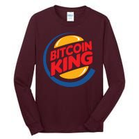 Funny Bitcoin King Logo Tall Long Sleeve T-Shirt