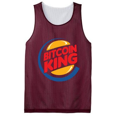 Funny Bitcoin King Logo Mesh Reversible Basketball Jersey Tank