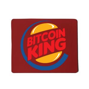 Funny Bitcoin King Logo Mousepad