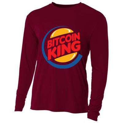 Funny Bitcoin King Logo Cooling Performance Long Sleeve Crew