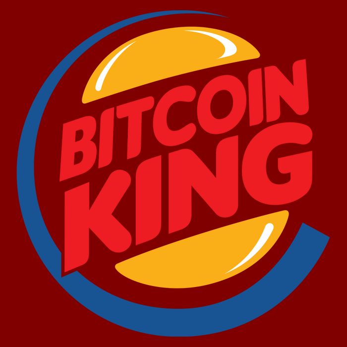 Funny Bitcoin King Logo Youth Performance Sprint T-Shirt