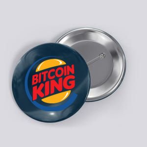 Funny Bitcoin King Logo Button