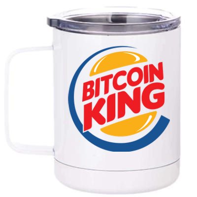 Funny Bitcoin King Logo 12 oz Stainless Steel Tumbler Cup