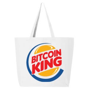 Funny Bitcoin King Logo 25L Jumbo Tote