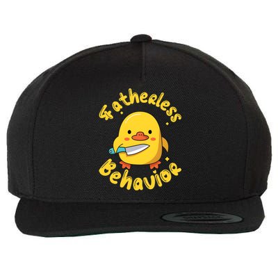 Fatherless Behavior Knife Duck Cute Design Wool Snapback Cap