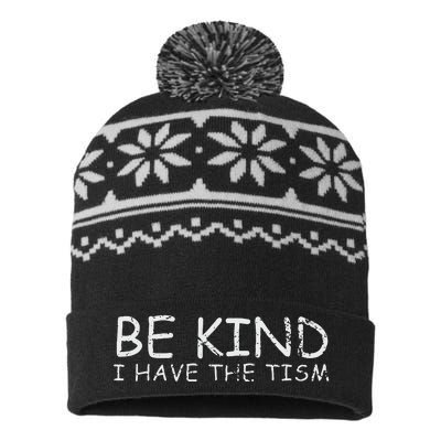 Funny Be Kind I Have The Tism Retro I Have The Tism USA-Made Snowflake Beanie