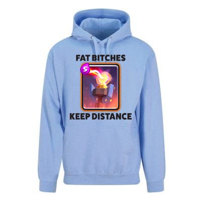 Fat Bitches Keep Distance Funny Meme Unisex Surf Hoodie