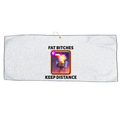 Fat Bitches Keep Distance Funny Meme Large Microfiber Waffle Golf Towel