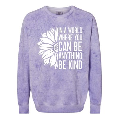 Flower Be Kind Unity Day Orange Anti Bullying Kids Unity Day Colorblast Crewneck Sweatshirt