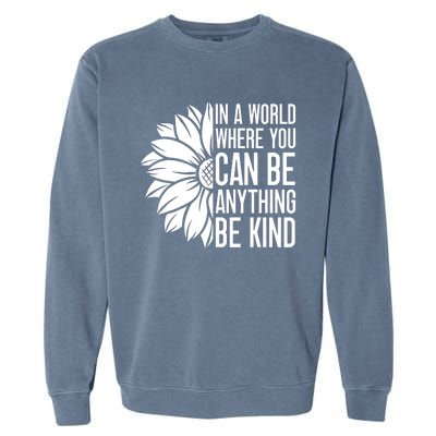 Flower Be Kind Unity Day Orange Anti Bullying Kids Unity Day Garment-Dyed Sweatshirt