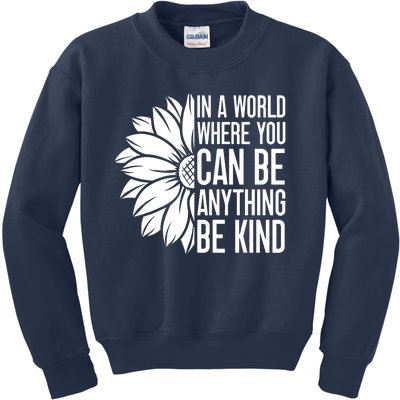 Flower Be Kind Unity Day Orange Anti Bullying Kids Unity Day Kids Sweatshirt