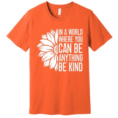 Flower Be Kind Unity Day Orange Anti Bullying Kids Unity Day Premium T-Shirt