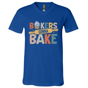 Funny Baking Lover Bakers Gonna Bake Pastry Chef Meme Gift V-Neck T-Shirt