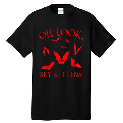 Funny Bat Lover Gift For Men Women Cool Sky Kittens Horror Tall T-Shirt