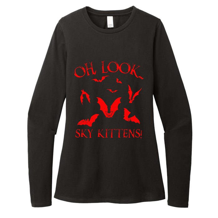 Funny Bat Lover Gift For Men Women Cool Sky Kittens Horror Womens CVC Long Sleeve Shirt