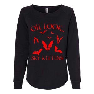 Funny Bat Lover Gift For Men Women Cool Sky Kittens Horror Womens California Wash Sweatshirt