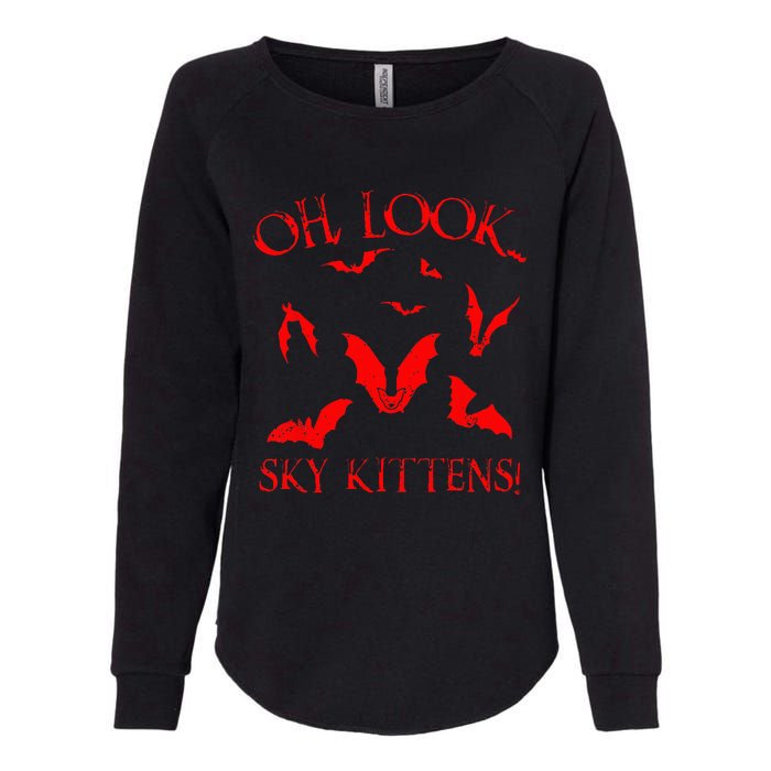 Funny Bat Lover Gift For Men Women Cool Sky Kittens Horror Womens California Wash Sweatshirt